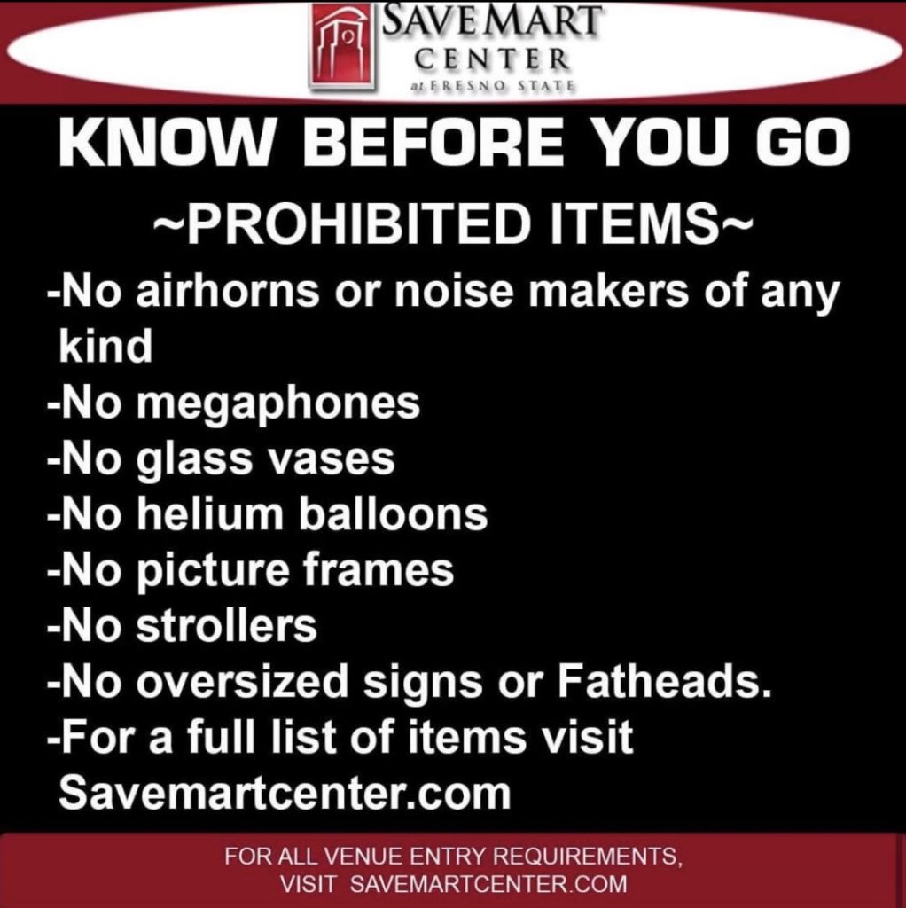 graduation 2026 prohibited items
